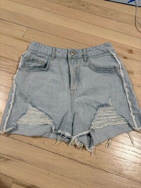 Zara Light Blue Denim Shorts
